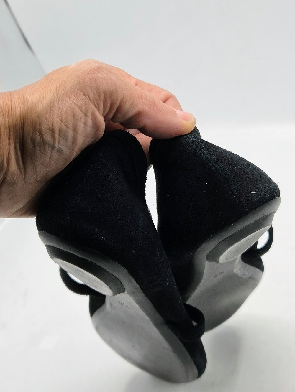 Jeffrey Campbell XSTER Black Suede Ballet Flats Cross Strap Mary Jane Womens 7.5 - Picture 11 of 16